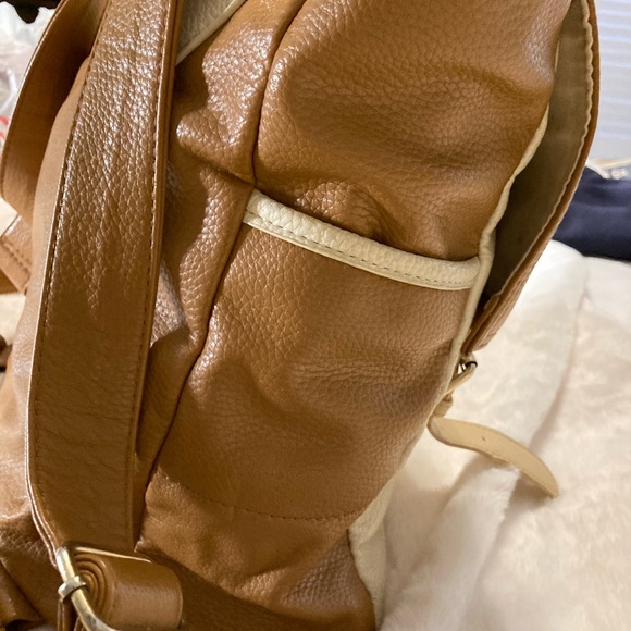 Leather two tone backpack - Picture 5 of 7